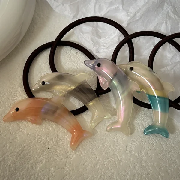 Dowell Korean Style Cute Dolphin Acetic Acid Hair Loop Hair Rope