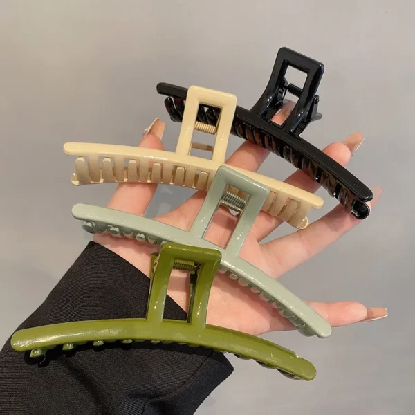 Dowell Super Large Grip Clip Women's  Hair Volume Multi Plate Hair Clip Simple and Versatile Acrylic Hair Clip Shark Grip