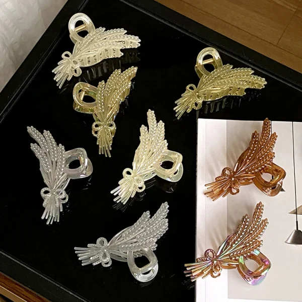 DOWELL Wheat Ear Hair Claws for Women Accessories Girls Plastic Hair Clamp Claw Jaw Hair Clips