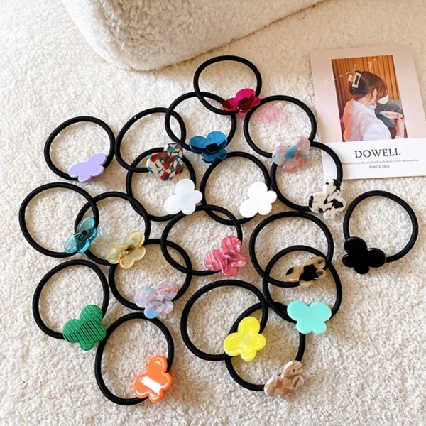 DOWELL Hand Tied Weft Human Hair Extensions Telephone Wire Acetate Satin Hair Tie Hair Accessories