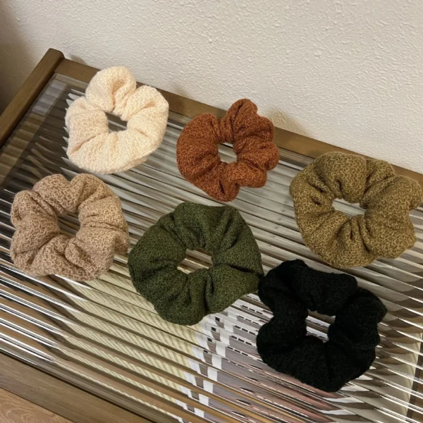 Dowell Spring Summer French Popular Style Hair Accessories Wholesale Custom Fabric Hair Scrunchies