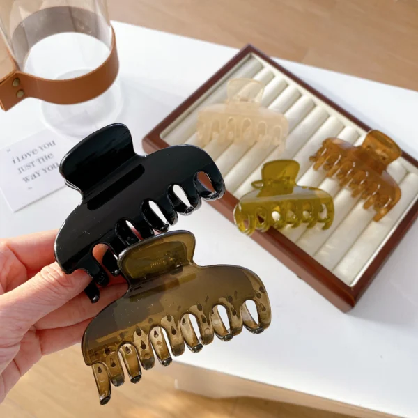 Dowell Jelly Color Medium Size Grab Clip PC Material Plate Hair Shark Clip Hair Accessories